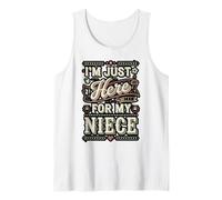I'm Just Here for My Niece Retro Design Tank Top
