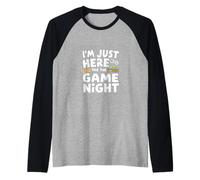 I'm Just Here for The Adult Family Video Game Night Decor Raglan Baseball Tee