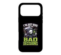 Im Just Here For The Bad Decisions Grim Reaper Sarcasm Case for iPhone 17 Pro Max