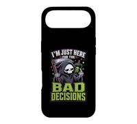 Im Just Here For The Bad Decisions Grim Reaper Sarcasm Case for iPhone Air
