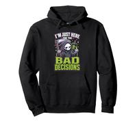 Im Just Here For The Bad Decisions Grim Reaper Sarcasm Pullover Hoodie