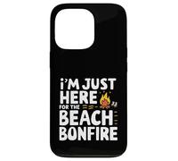 I'm Just Here for the Beach Bonfire Ocean Sunset Campfire Case for iPhone 13 Pro