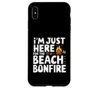 I'm Just Here for the Beach Bonfire Ocean Sunset Campfire Case for iPhone XS Max