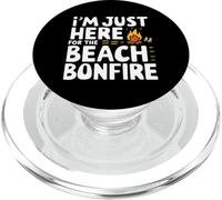 I'm Just Here for the Beach Bonfire Ocean Sunset Campfire PopSockets PopGrip for MagSafe