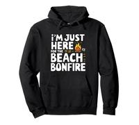 I'm Just Here for the Beach Bonfire Ocean Sunset Campfire Pullover Hoodie