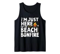 I'm Just Here for The Beach Bonfire Ocean Sunset Campfire Tank Top