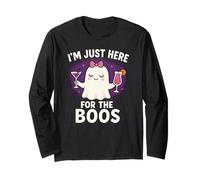I'm Just Here for The Boos Ghost Funny Halloween Costume Long Sleeve T-Shirt