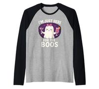 I'm Just Here for The Boos Ghost Funny Halloween Costume Raglan Baseball Tee