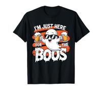 I'm Just Here For The Boos Ghost Funny Halloween Costume T-Shirt