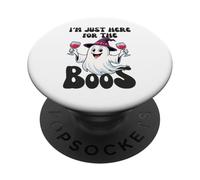 I'm Just Here for the Boos Ghost Witches Hat Funny Halloween PopSockets Adhesive PopGrip