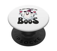 I'm Just Here for the Boos Ghost Witches Hat Funny Halloween PopSockets Adhesive PopGrip