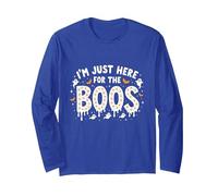 Im Just Here for The Boos Halloween Ghost Lovers Long Sleeve T-Shirt, Adult Unisex, Royal Blue, XL