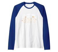 Im Just Here for The Boos Halloween Ghost Lovers Raglan Baseball Tee, Men, Royal Blue/White, XL
