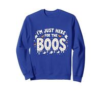 Im Just Here for the Boos Halloween Ghost Lovers Sweatshirt, Adult Unisex, Royal Blue, S