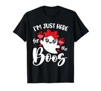 I'm Just Here for The Boos Halloween Women Ghost Cute Funny T-Shirt