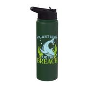 I'm Just Here for The Breach - Whale Watching Stainless Steel Insulated Water Bottle