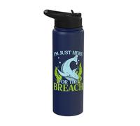 I'm Just Here for The Breach - Whale Watching Stainless Steel Insulated Water Bottle