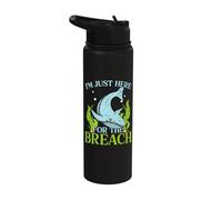 I'm Just Here for The Breach - Whale Watching Stainless Steel Insulated Water Bottle