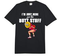 I'm Just Here for The Butt Stuff Workout Weightlifting Comfort Colors Adult Heavyweight T-Shirt