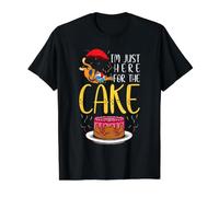 I'm Just Here for The Cake - Candy Dessert Value Graphic T-Shirt, Men, Black, S