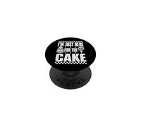 Im Just Here For The Cake Funny Wedding Guest PopSockets Adhesive PopGrip