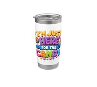 I'm Just Here for the Candy Funny Halloween Costume Stainless Steel Insulated Tumbler