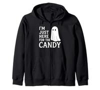 I'm Just Here For The Candy Funny Low Budget Costume Zip Hoodie