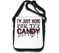 I'm Just Here for The Candy Halloween Graphic Shoulder Bag White