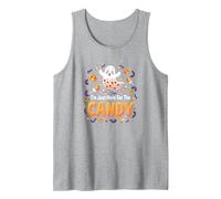 I'm Just Here for The Candy Tank Top, Men, Heather Grey, S