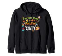 I'm Just Here For The Candy Trick or Treat Sweets Halloween Zip Hoodie