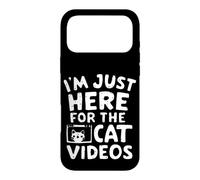 I'm Just Here for the Cat Videos Funny Internet Cat Memes Case for iPhone 17 Pro Max