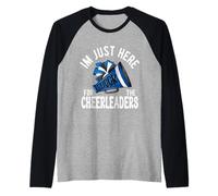 Im Just Here for The Cheerleaders Cheer Dad Gift Tee Raglan Baseball Tee