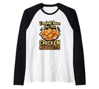 Im Just Here for The Chicken Nuggets Humor Raglan Baseball Tee