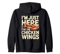 I'm Just Here For The Chicken Wings Funny Zip Hoodie