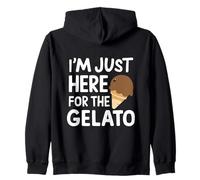 I'm Just Here for the Chocolate Gelato Italian Ice Cream Zip Hoodie