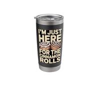 I'm Just Here for The Cinnamon Rolls Funny Stainless Steel Insulated Tumbler