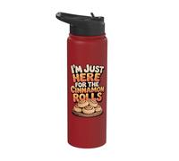 I'm Just Here for The Cinnamon Rolls Stainless Steel Insulated Water Bottle