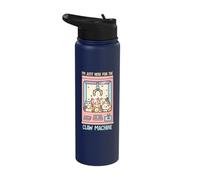 I'm Just Here for The Claw Machine Cute Cat Claw Machine Stainless Steel Insulated Water Bottle