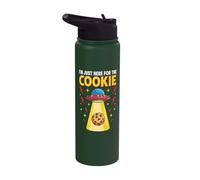 I'm Just Here for The Cookie UFO Abduction Humor Stainless Steel Insulated Water Bottle
