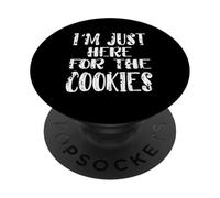 I'm Just Here For The Cookies Bite Mark Funny Baking Lover PopSockets Adhesive PopGrip
