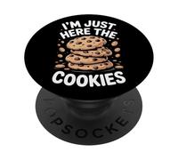 Im Just Here For The Cookies Pastry Chef Humor Bakery Lovers PopSockets Adhesive PopGrip