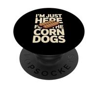 I'm Just Here For The Corn Dogs Funny Fair Food PopSockets Adhesive PopGrip