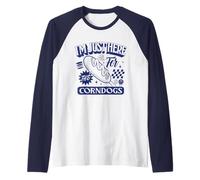 I'm Just Here for The Corn Dogs State Fair Corndog Lover Raglan Baseball Tee