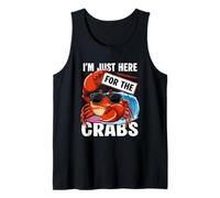 I'm Just Here for The Crabs Sea Animal Fisherman Crab Food Tank Top