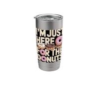 I'm Just Here for The Donuts Funny Donut Lover Stainless Steel Insulated Tumbler