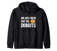 I'm Just Here For The Donuts Funny Donut Lover Zip Hoodie