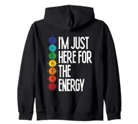 I'm Just Here For The Energy Chakra Yoga Meditation Zip Hoodie