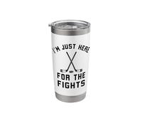 Im Just Here for the Fights Funny Hockey Stainless Steel Insulated Tumbler