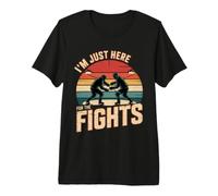 I'm Just Here for The Fights Hockey Fan Banter - Premium T-Shirt