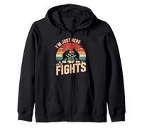 I'm Just Here For The Fights Hockey Fan Banter - Zip Hoodie